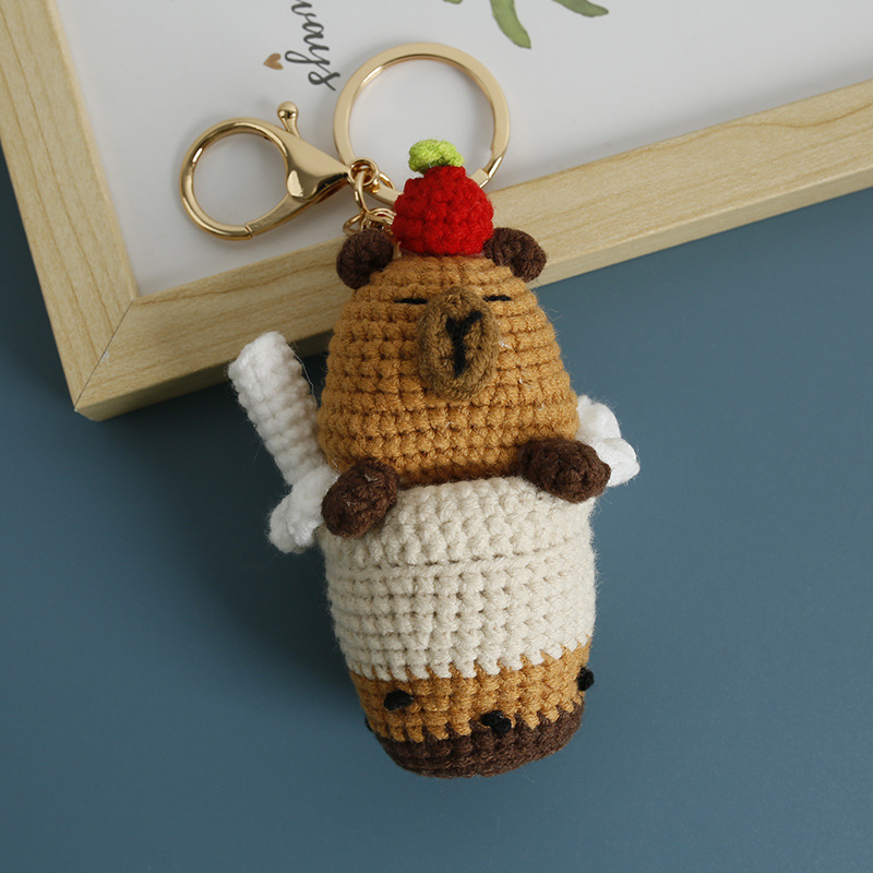 Coffee Tea Knits - Gantungan Kunci Rajutan Boneka Hewan Seri