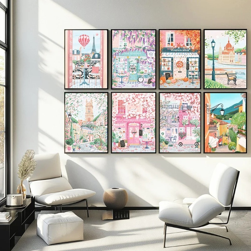 Coffee Tea Room - Poster Perjalanan Paris London Hongaria dan