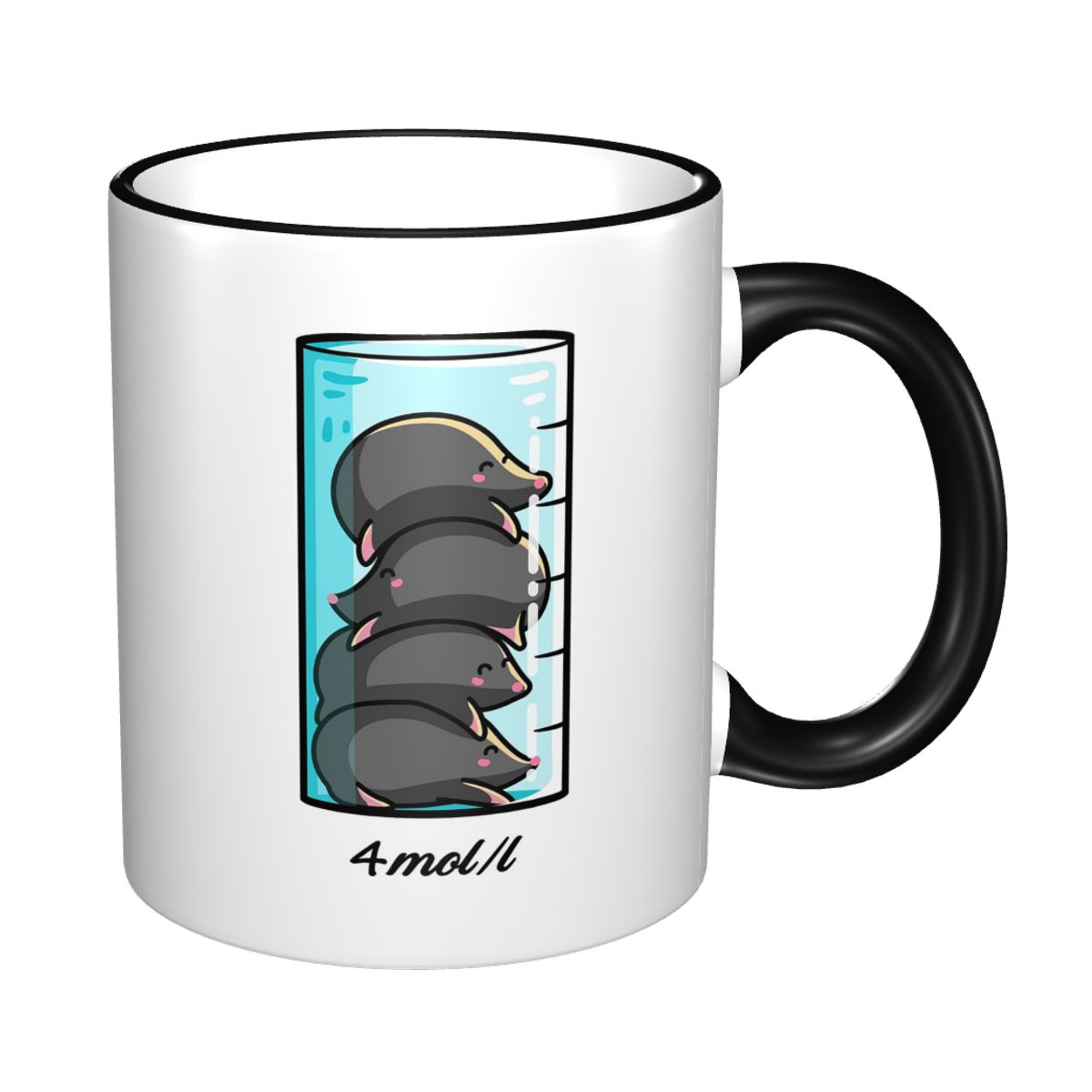 Coffee Tea Jokes - 4 Moles Per Liter Mug Lelucon