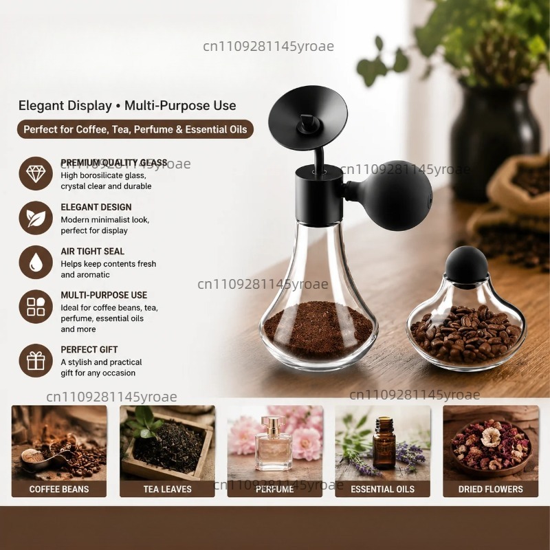 Coffee And Tea Glass - Botol Sampel Aroma Kaca, Wadah Pajangan