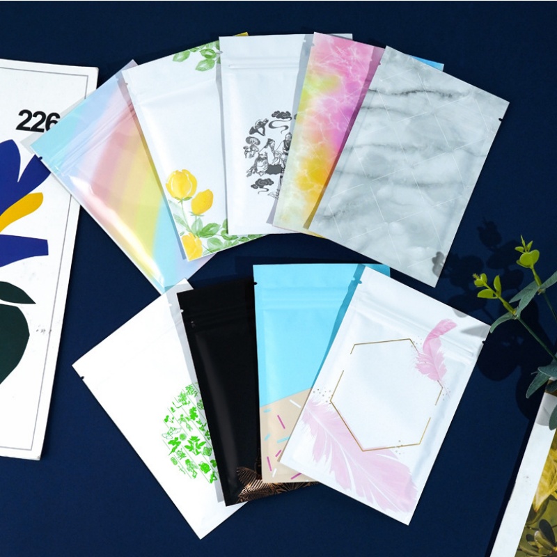 Coffee Tea Images - 200PCS Kantong Ziplock Aluminium Foil Datar