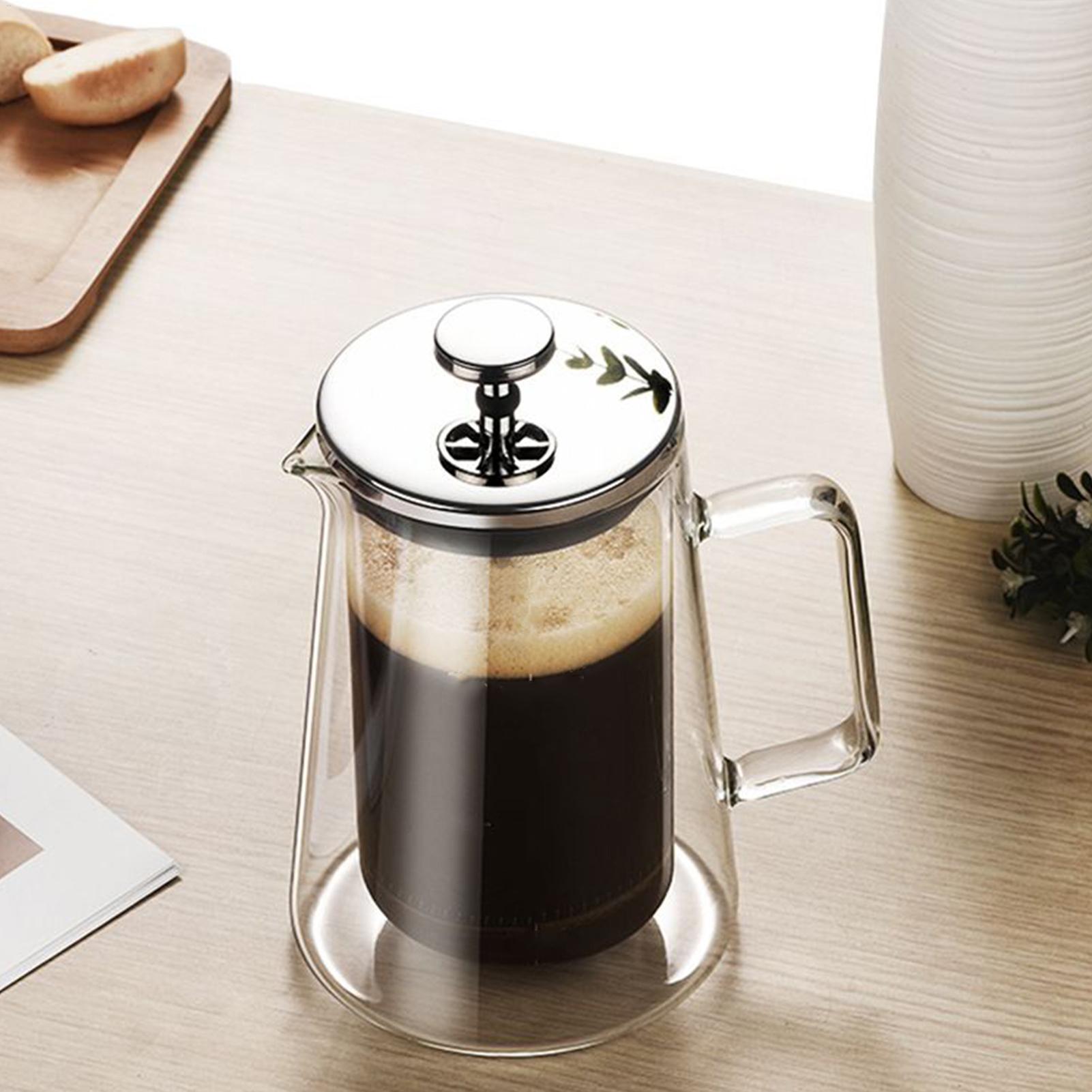 Coffee And Tea Glass - Teko Kopi Tekan Kaca Stainless Steel