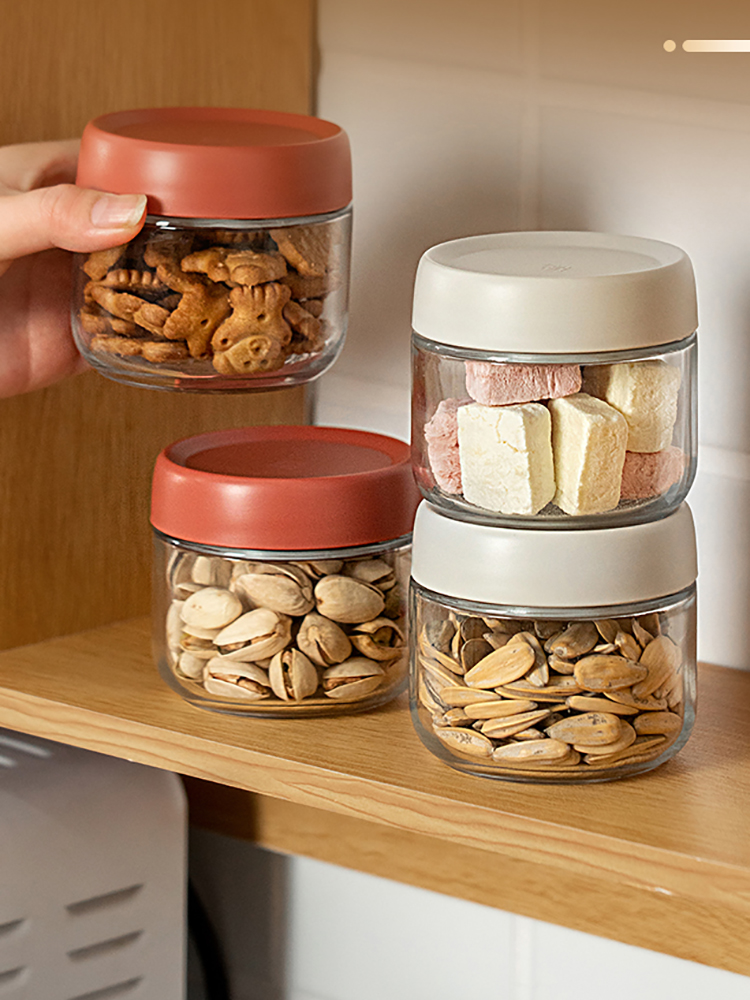 Coffee Tea Drawer Organizer - 280Ml Stoples Kaca Disegel Permen Kacang