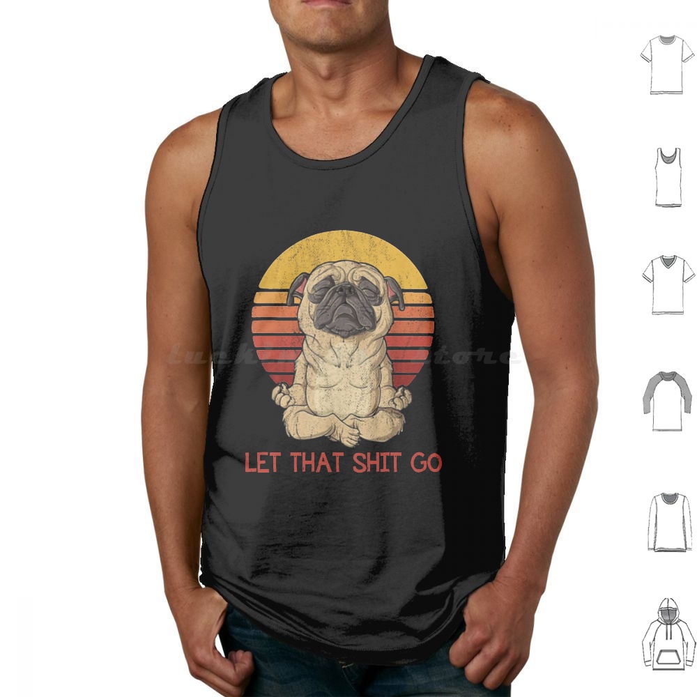 Coffee Tea Knits - Rompi Tank Top Yoga Pug Antik