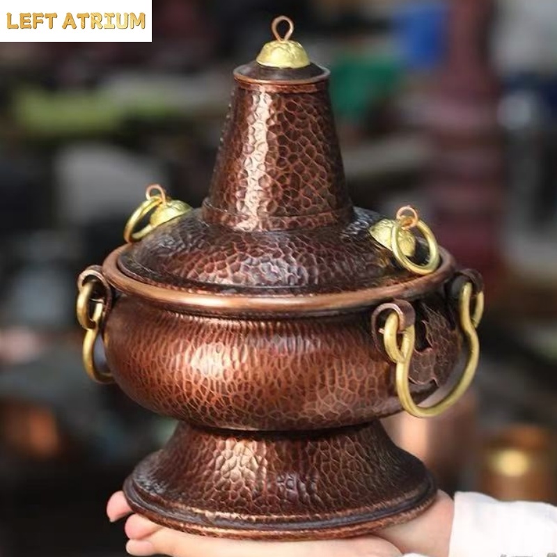 Coffee Leaves Tea - Wadah Serbaguna Tembaga Murni Buatan Tangan,