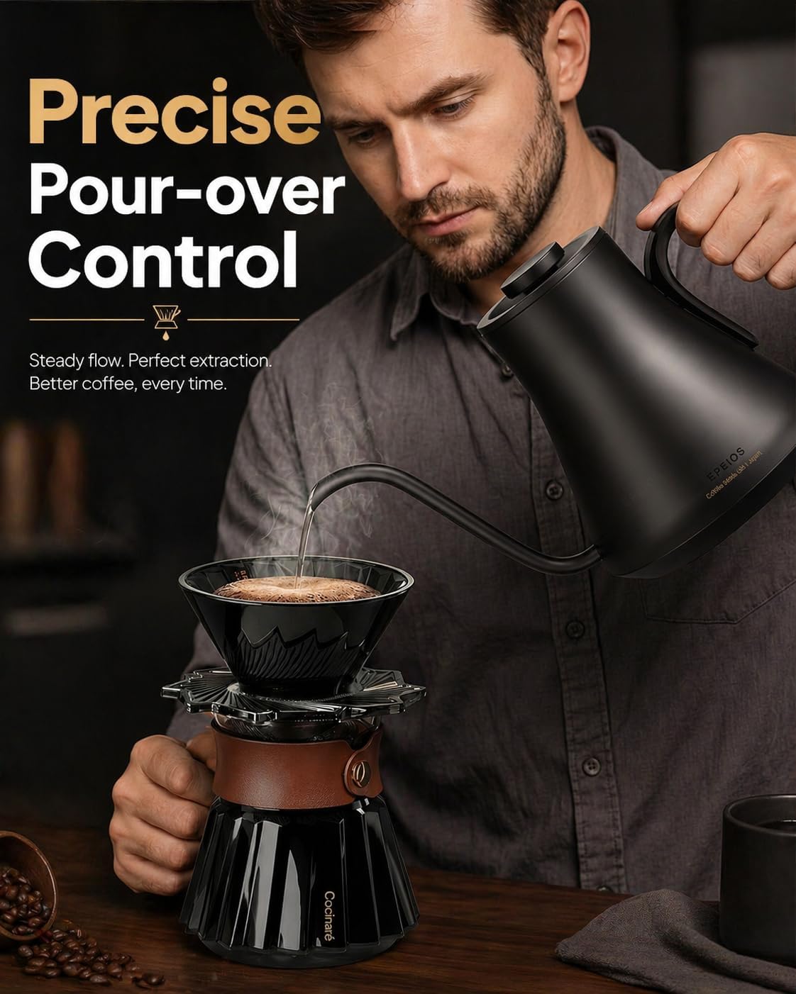 Ketel Listrik Gooseneck Presis - Coffee Tea Images ulasan dan harga