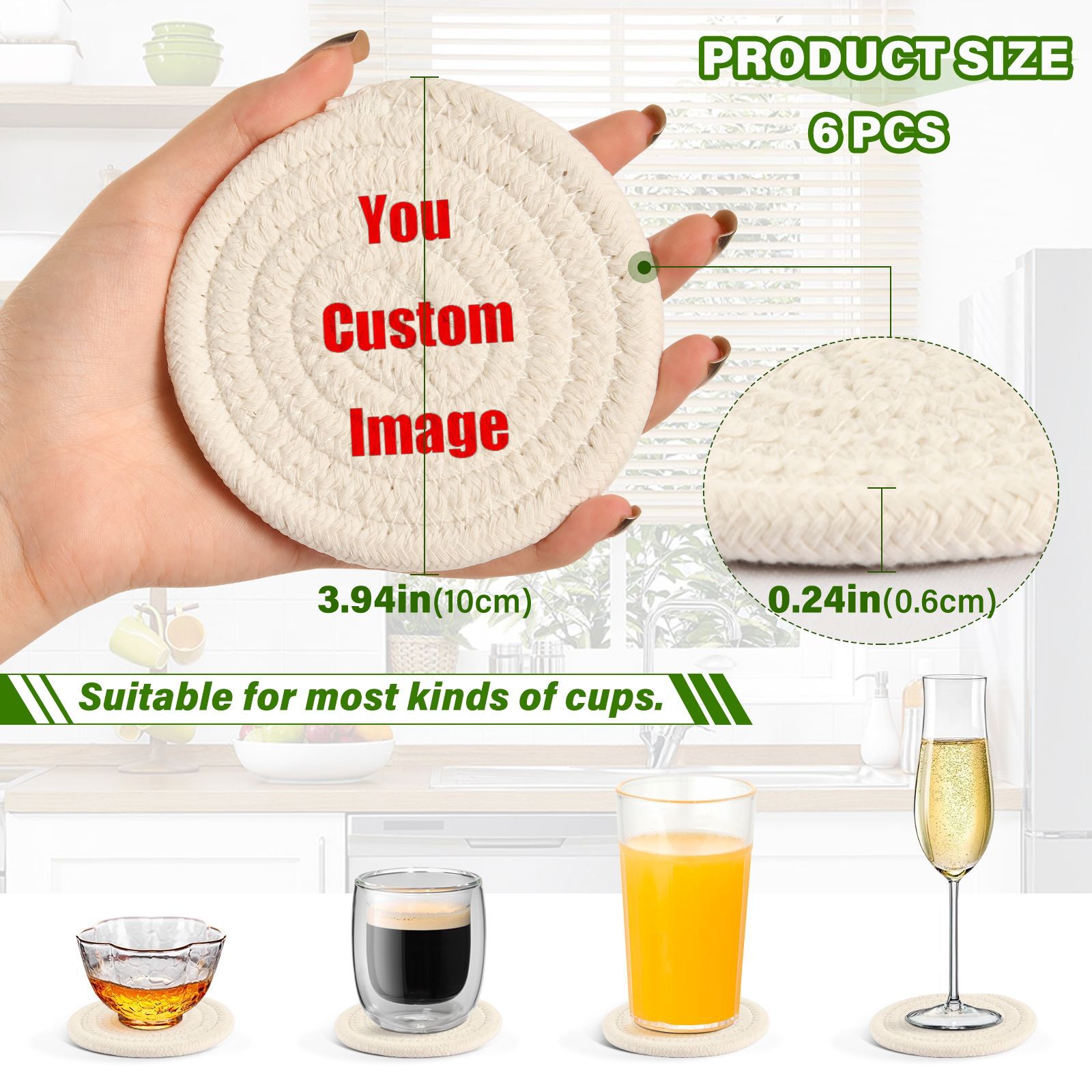 6 buah Coaster cangkir untuk m - Coffee Tea Images ulasan dan harga