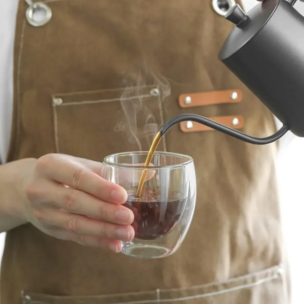 6 buah cangkir kopi kaca dindi - Coffee And Tea Bar ulasan dan harga
