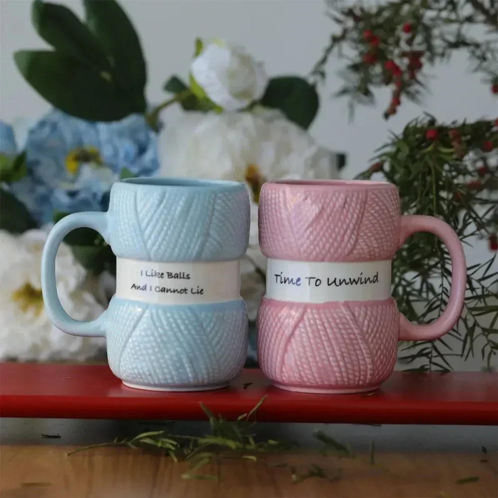 Mug Kopi Keramik Gaya Rajut, C - Coffee Tea Knits ulasan dan harga