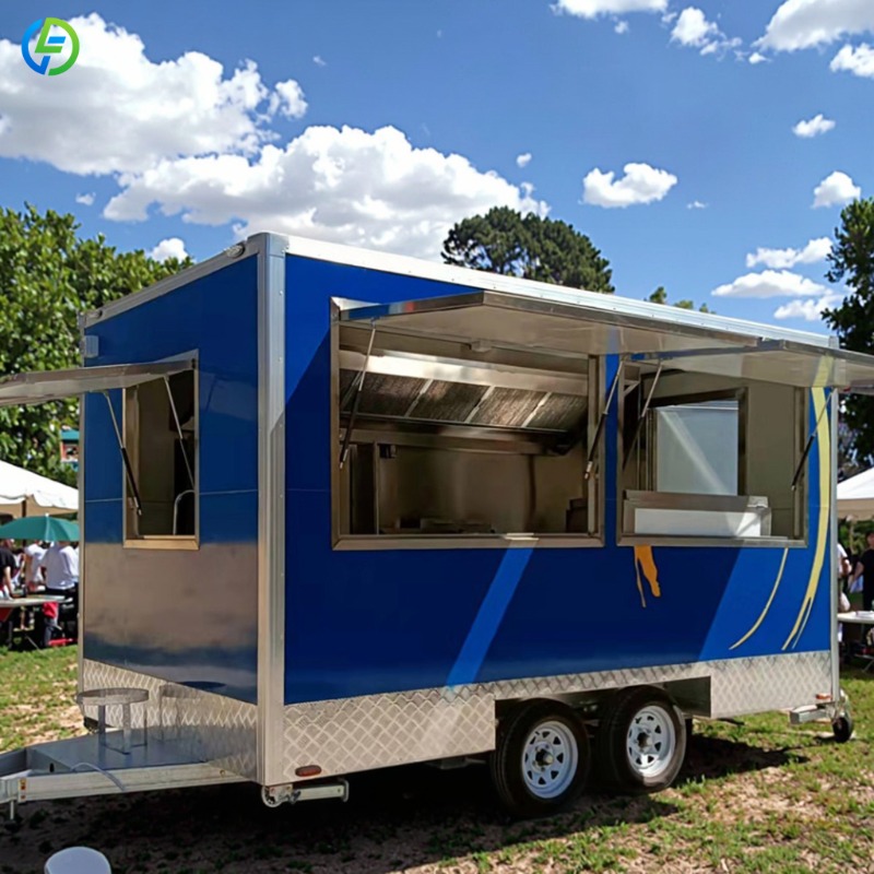 Gerobak Makanan Mobile Kustom  - Coffee Tea Vendor ulasan dan harga