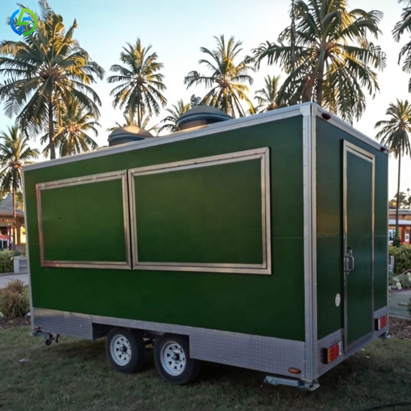 Gerobak Makanan Mobile Kustom  - Coffee Tea Vendor ulasan dan harga