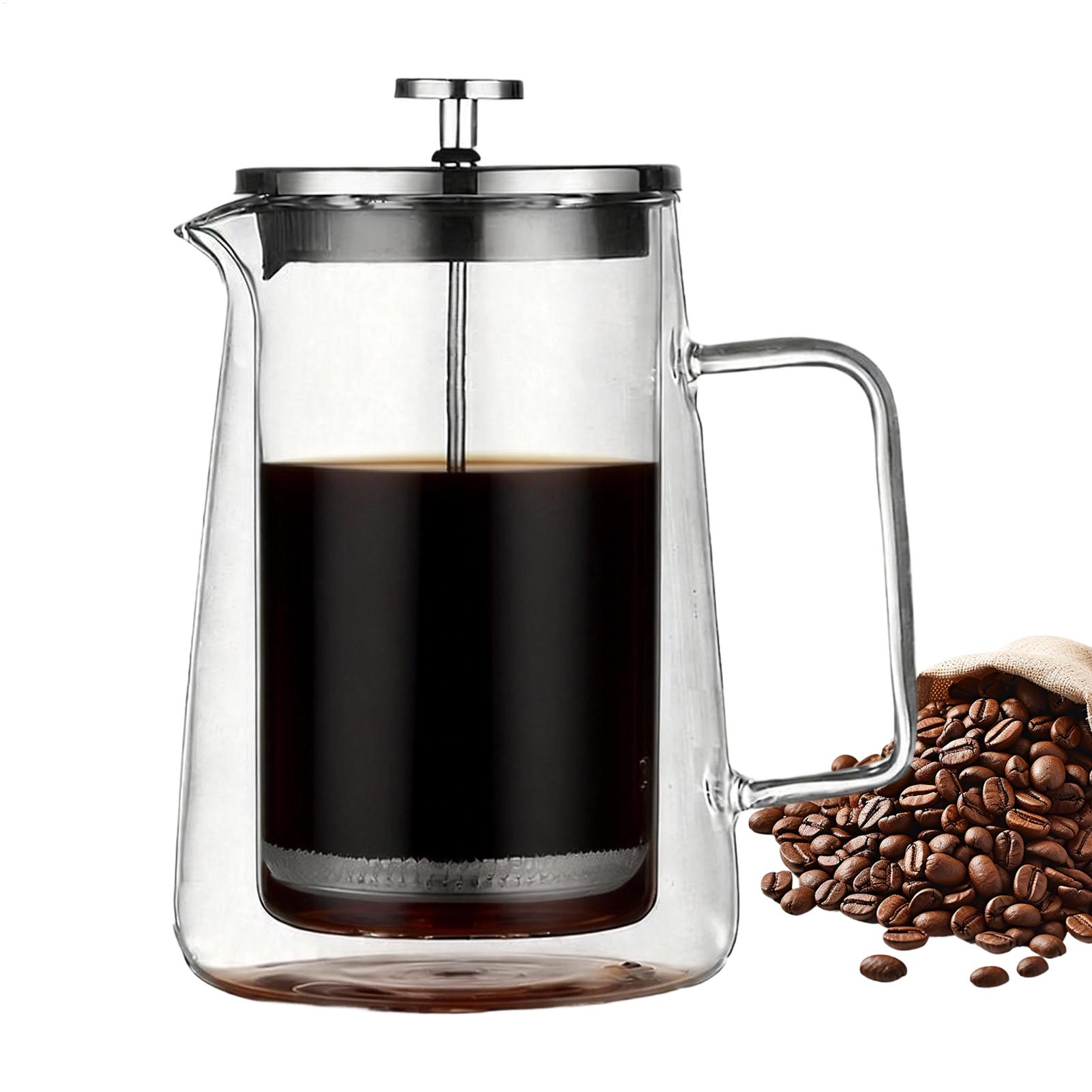 Teko Kopi Tekan Kaca Stainless - Coffee And Tea Glass ulasan dan harga