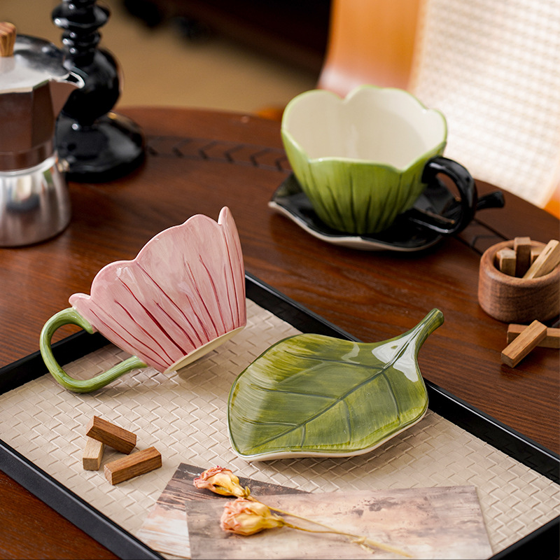 Set Piring Cangkir Kopi Yang D - Coffee Leaves Tea ulasan dan harga