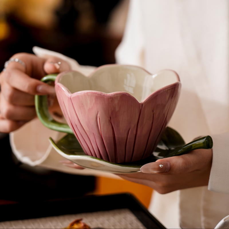 Set Piring Cangkir Kopi Yang D - Coffee Leaves Tea ulasan dan harga