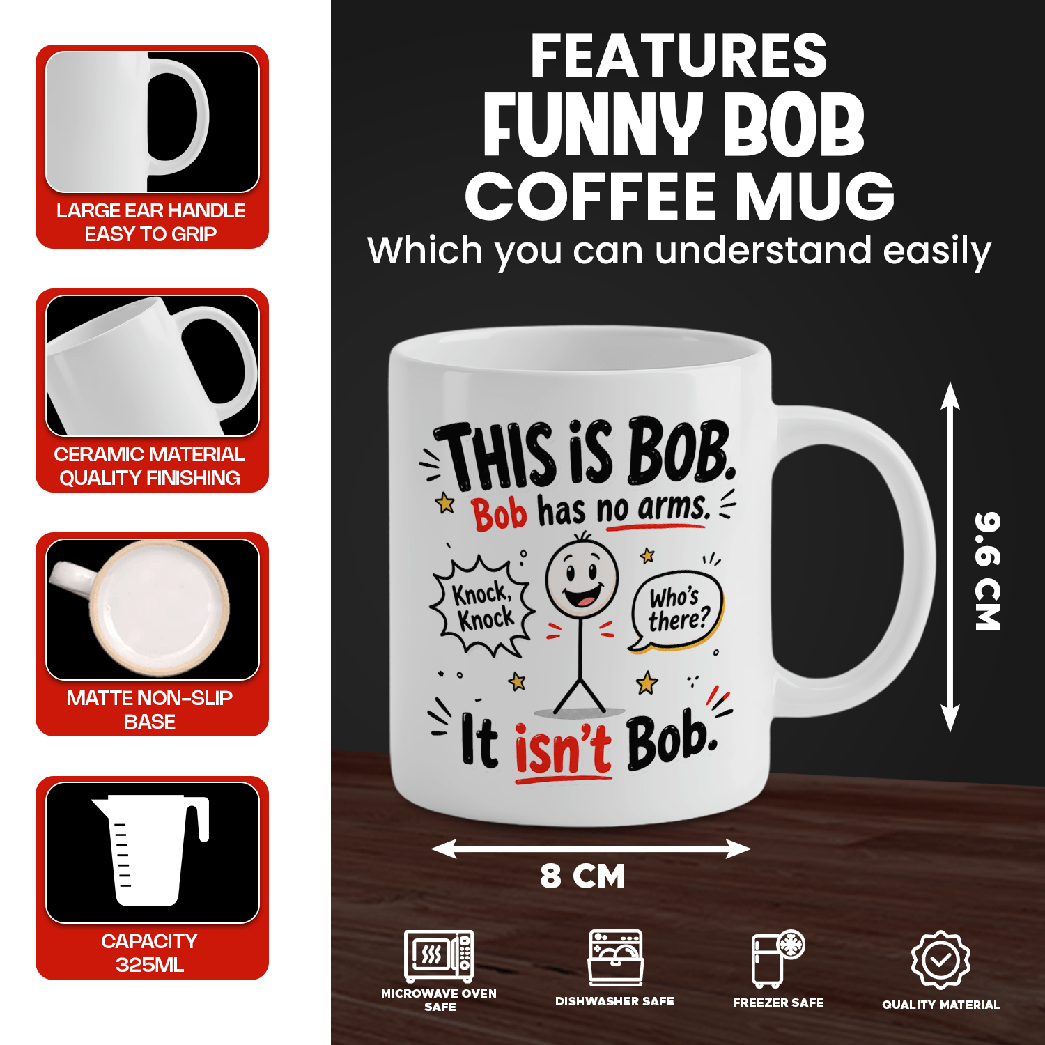 Mug Kopi Keramik Putih Lucu –  - Coffee Tea Jokes ulasan dan harga