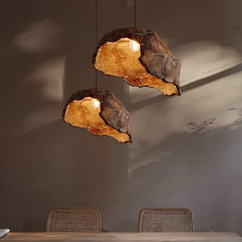 Lampu Gantung Gaya Wabi-Sabi J - Coffee Tea Knits ulasan dan harga