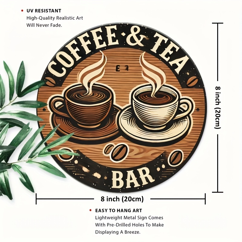[2D Flat] Papan Nama Aluminium - Coffee And Tea Bar ulasan dan harga