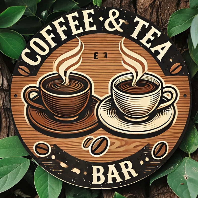 [2D Flat] Papan Nama Aluminium - Coffee And Tea Bar ulasan dan harga