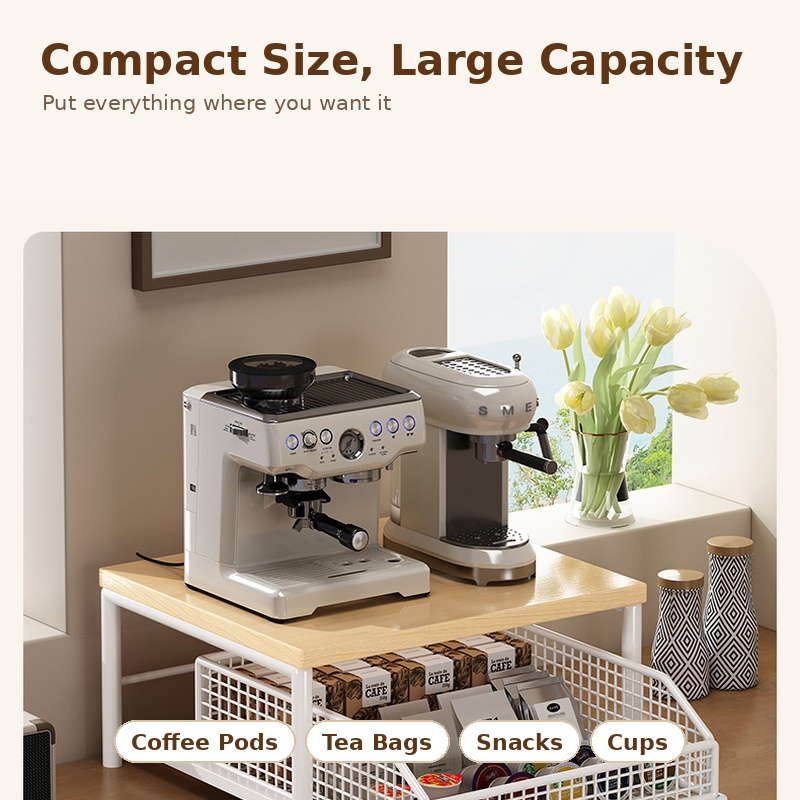 Rak Penyimpanan Mesin Kopi, Or - Coffee Tea Drawer Organizer ulasan dan harga