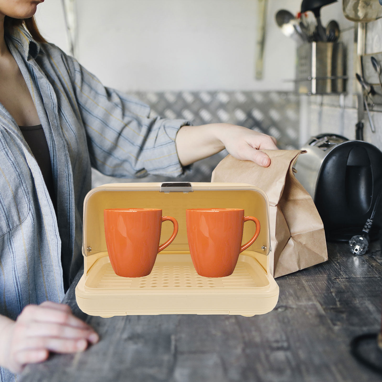 Kotak Penyimpanan Cangkir, Rak - Coffee And Tea Glass ulasan dan harga